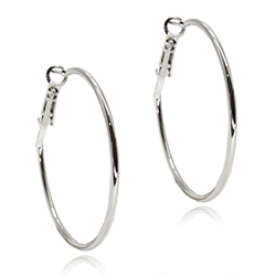 [210070019066] RHODIUM PLATED EARRINGS
