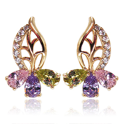[2100700193014] 18K GOLD PLATED EARRINGS