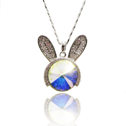 [211070001853] 18K WHITE GOLD PLATED NECKLACE