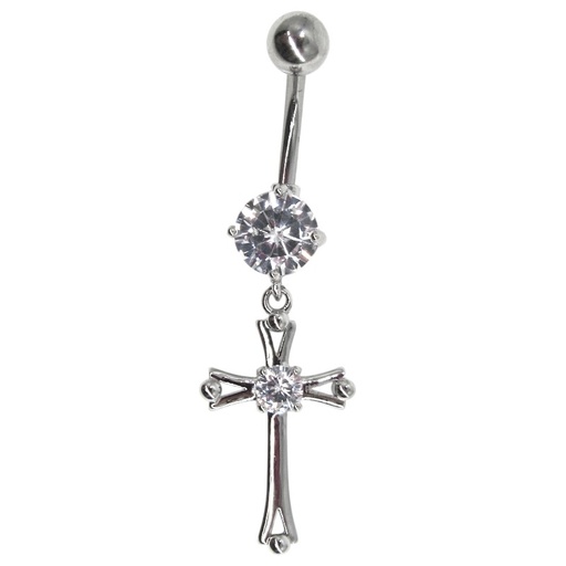 [2130100029132] PALLADIUM PLATED BELLY PIERCING    