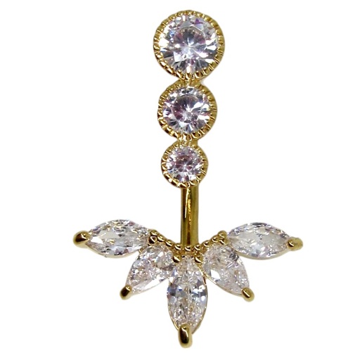 [2130100030572] GOLD PLATED BELLY PIERCING         