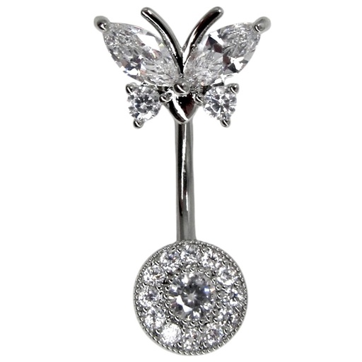 [2130100031180] PALLADIUM PLATED BELLY PIERCING         