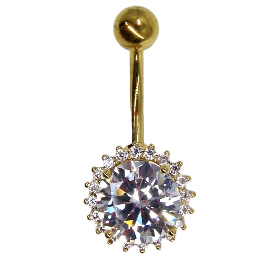 [2130100031562] GOLD PLATED BELLY PIERCING