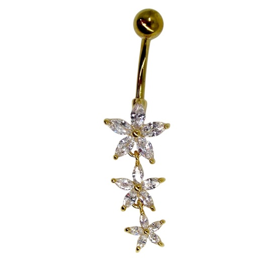 [2130100032316] GOLD PLATED BELLY PIERCING           
