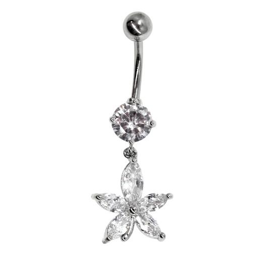 [2130100032620] PALLADIUM PLATED BELLY PIERCING          