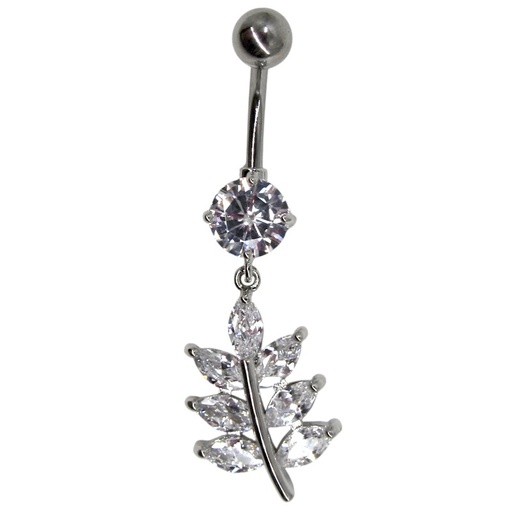 [2130100032798] PALLADIUM PLATED BELLY PIERCING       